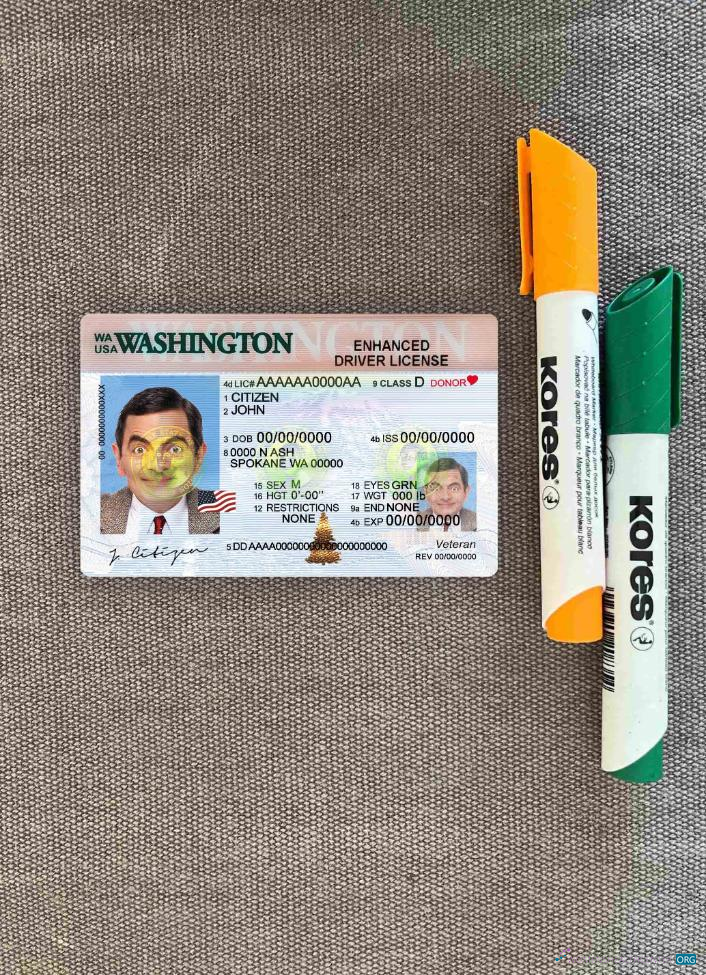 Download USA Washington DL photolook FRONT Photoshop template